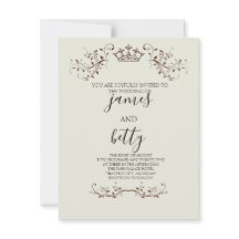 Faire-part de mariage minimaliste Couronne simple