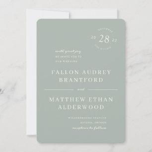 Faire-part de mariage minimaliste de date moderne 
