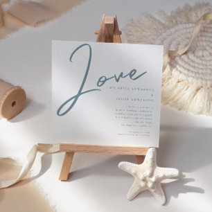 Faire-part de mariage minimaliste de script d'amou