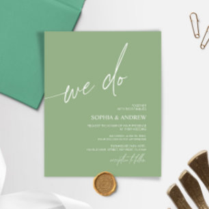 Faire-part de mariage minimaliste écologique de l'