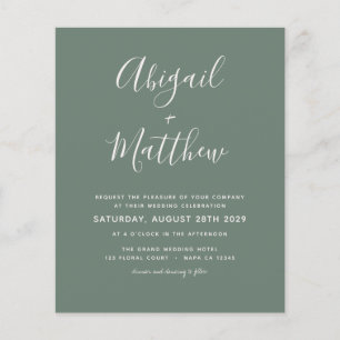 Faire-part de mariage minimaliste écologique de l'