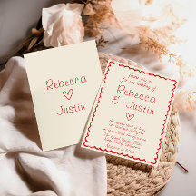 Faire-part de mariage minimaliste écrit à la main