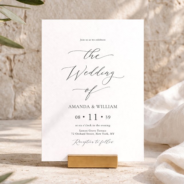 Faire-part de mariage minimaliste élégant (Créateur téléchargé)
