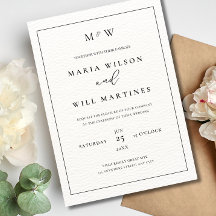 Faire-part de mariage minimaliste élégant moderne