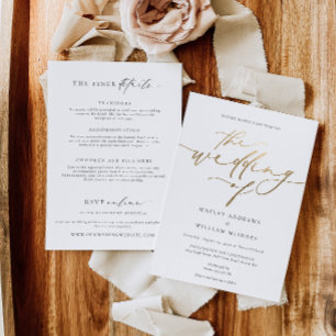 Faire-part de mariage minimaliste Ellesmere et dét