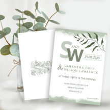 Faire-part de mariage minimaliste inspiré de la na