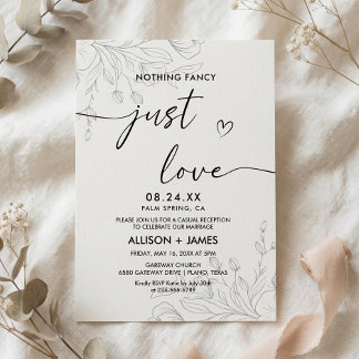 Faire-part de mariage Minimaliste Just Love