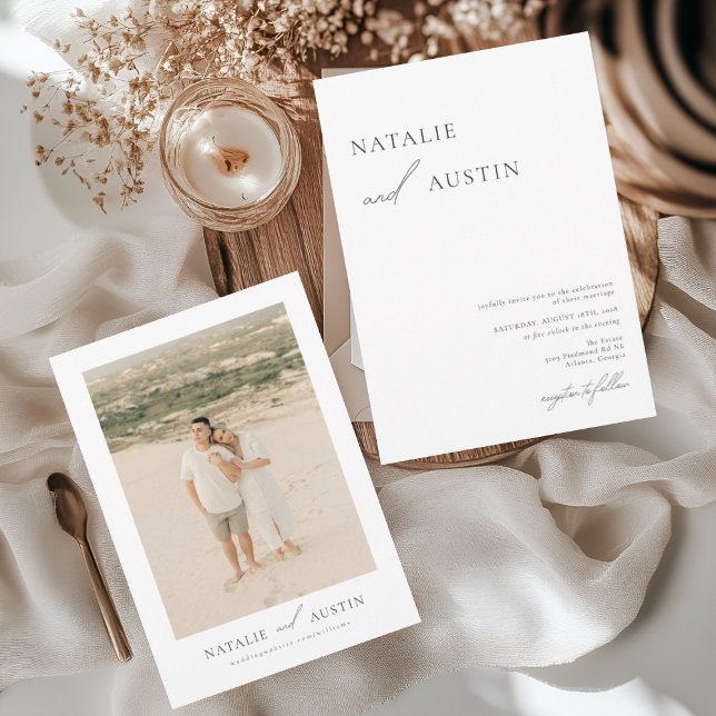 FAIRE-PART DE MARIAGE minimaliste MIA Boho (Créateur téléchargé)