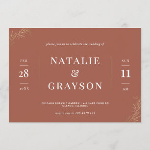 Faire-part de mariage minimaliste moderne