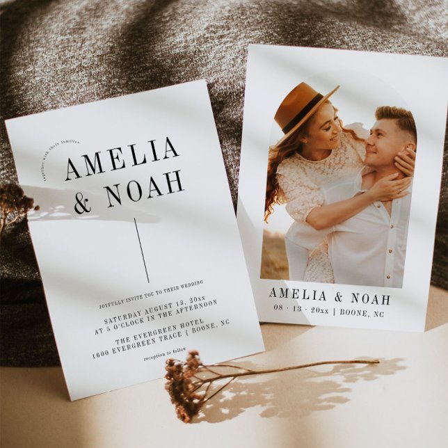 Faire-part de mariage minimaliste moderne (Créateur téléchargé)