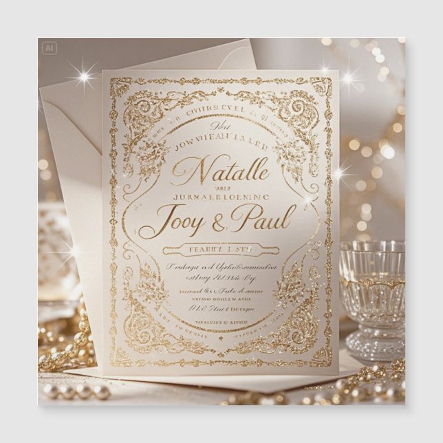 Faire-part de mariage minimaliste moderne (Devant)