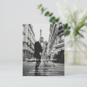 Faire-Part de Mariage Minimaliste Moderne avec Pho