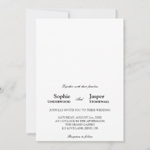 Faire-part de mariage minimaliste Moderne Classiqu