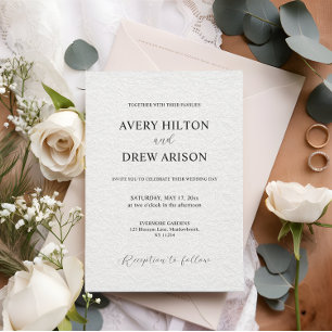 Faire-part de mariage minimaliste moderne en dente