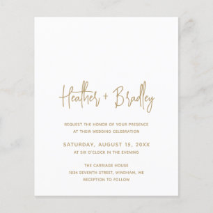 Faire-part de mariage minimaliste moderne pas cher