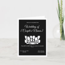Faire-part de mariage minimaliste noir et blanc pl