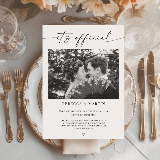 Faire-Part de Mariage Minimaliste Nous Nous Sommes (Créateur téléchargé)