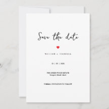 Faire-part de mariage minimaliste personnalisé