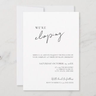 Faire-part de mariage minimaliste pour une cérémon