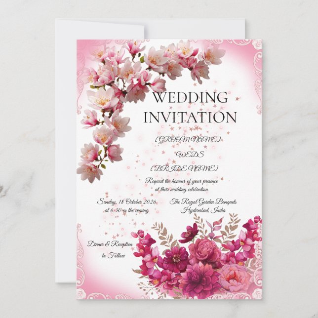Faire-part de mariage minimaliste romantique (Devant)