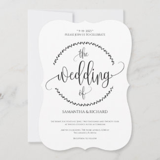 Faire-part de mariage minimaliste simple