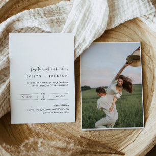 FAIRE-PART DE MARIAGE minimaliste STELLA avec phot