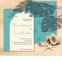 Faire-part de mariage minimaliste sur la plage