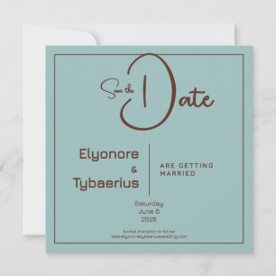 Faire-part de mariage minimaliste sur le thème du 