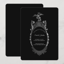 Faire-part de mariage Miroir Whimsigoth Gothique V