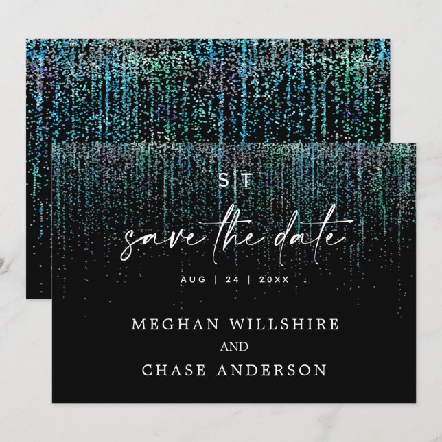 Faire-part de mariage moderne à l'anglaise avec pa (Devant / Derrière)