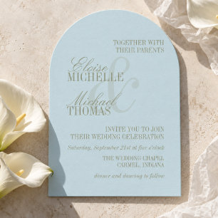 Faire-part de mariage Moderne Arch Formal Citrus B