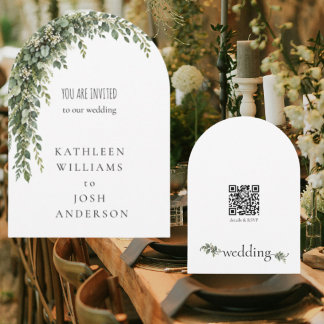 Faire-part de mariage moderne Arche de verdure d'e