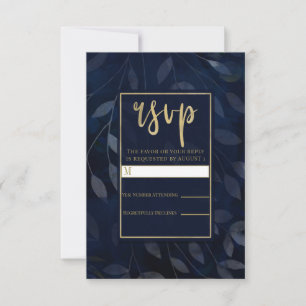 Faire-part de mariage moderne aux feuilles botaniq