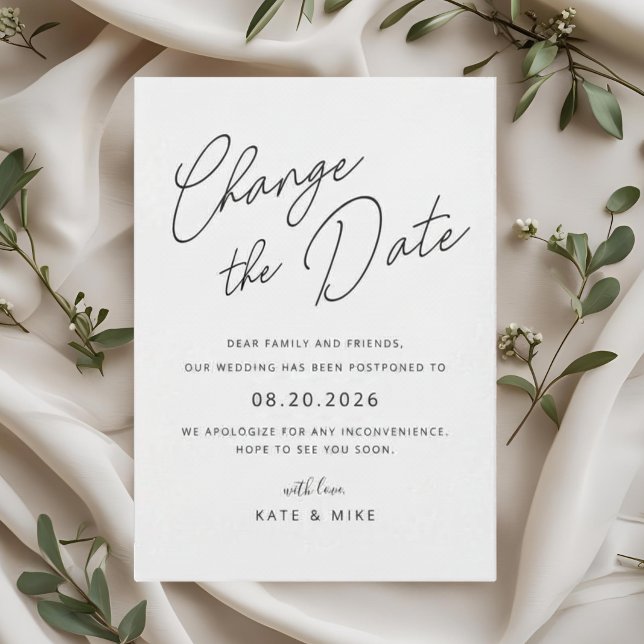 Faire-part de mariage moderne avec changement de d (Créateur téléchargé)