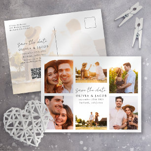 Faire-part de mariage moderne avec photo à l'écrit