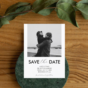 Faire-part de mariage moderne avec photo et écritu