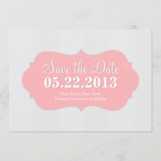 Faire-part de mariage moderne avec touche rose