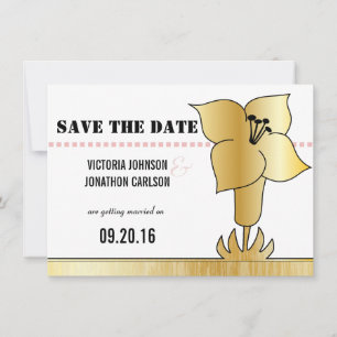 Faire-part de mariage moderne avec typographie Art