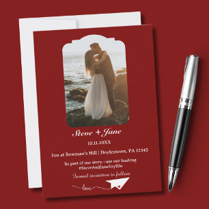 Faire-part de mariage moderne avion en papier de v