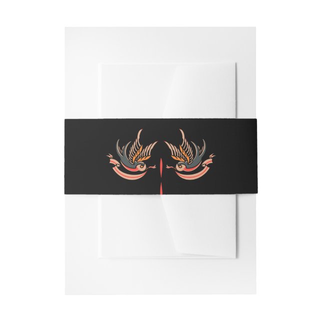 Faire-Part de Mariage Moderne Bandeau Ventre Vinta (Devant example)
