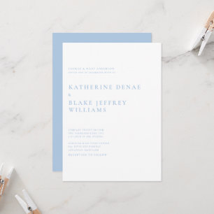 Faire-part de mariage moderne bleu paon