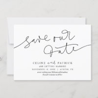 Faire-part de mariage moderne, Cartes de sauvegard