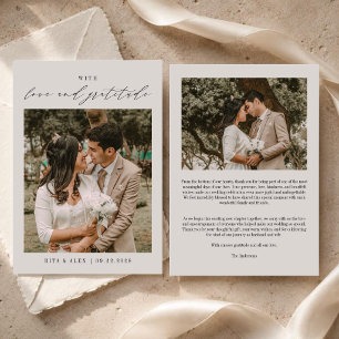 Faire-Part de Mariage Moderne Chic Avec Amour et G
