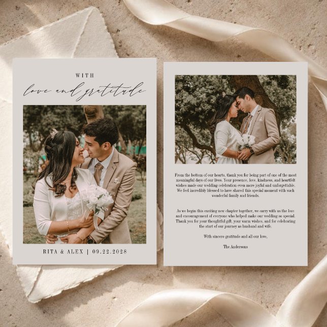 Faire-Part de Mariage Moderne Chic Avec Amour et G (Créateur téléchargé)