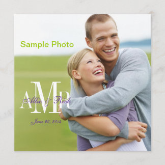 Faire-part de mariage moderne de photo de