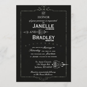 Faire-part de mariage moderne de typographie de