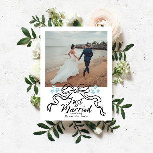 Faire-Part de Mariage Moderne Doodle pour Mariés e