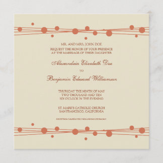 Faire-part de mariage moderne Dots & Straw 2 (cora
