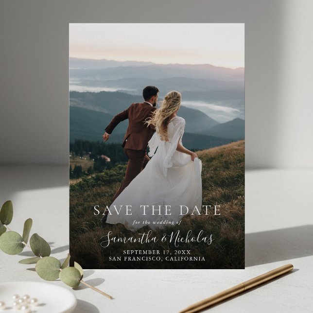 Faire-part de mariage moderne élégant avec photo (Créateur téléchargé)