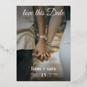 Faire-Part de Mariage Moderne Élégant – Double Fac